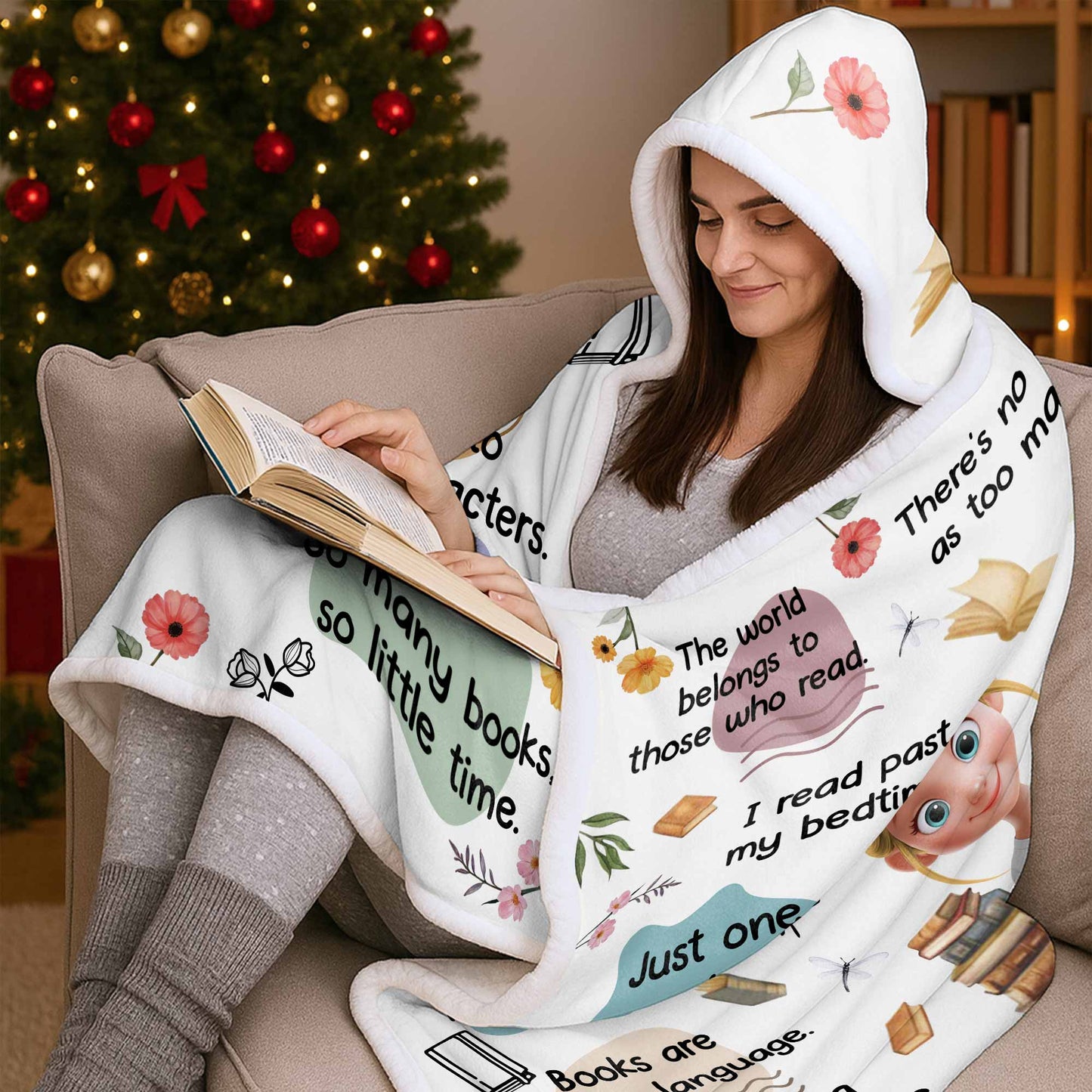 This Is My Reading Blanket With Books And Flowers