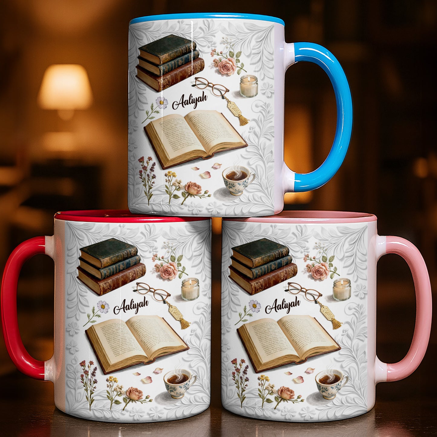 A Cozy Moment With Books And Flowers