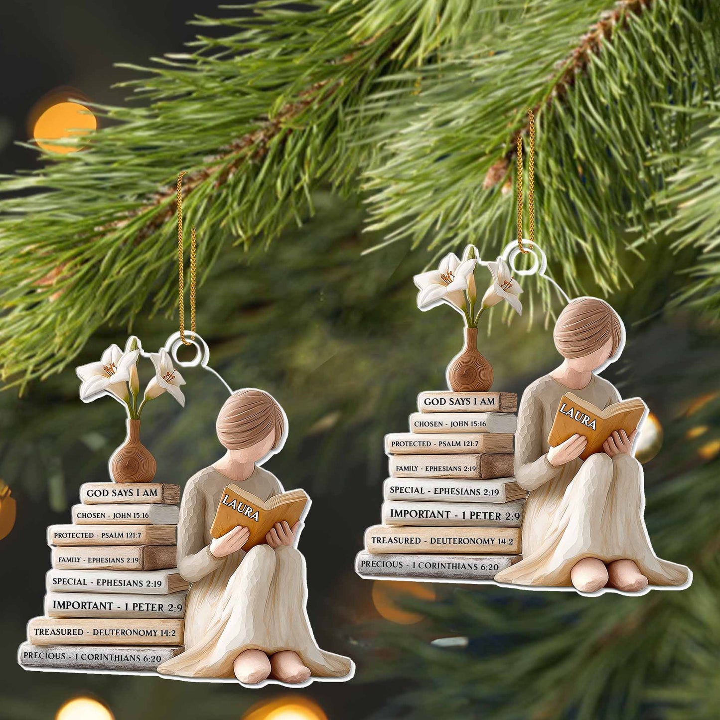 God Says I Am, Reading Figure with Spiritual Books