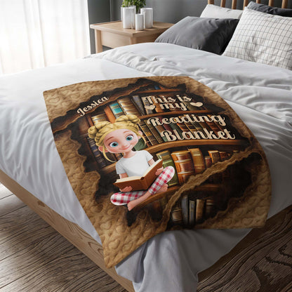 This Is My Reading Blanket Featuring Young Girl And Books