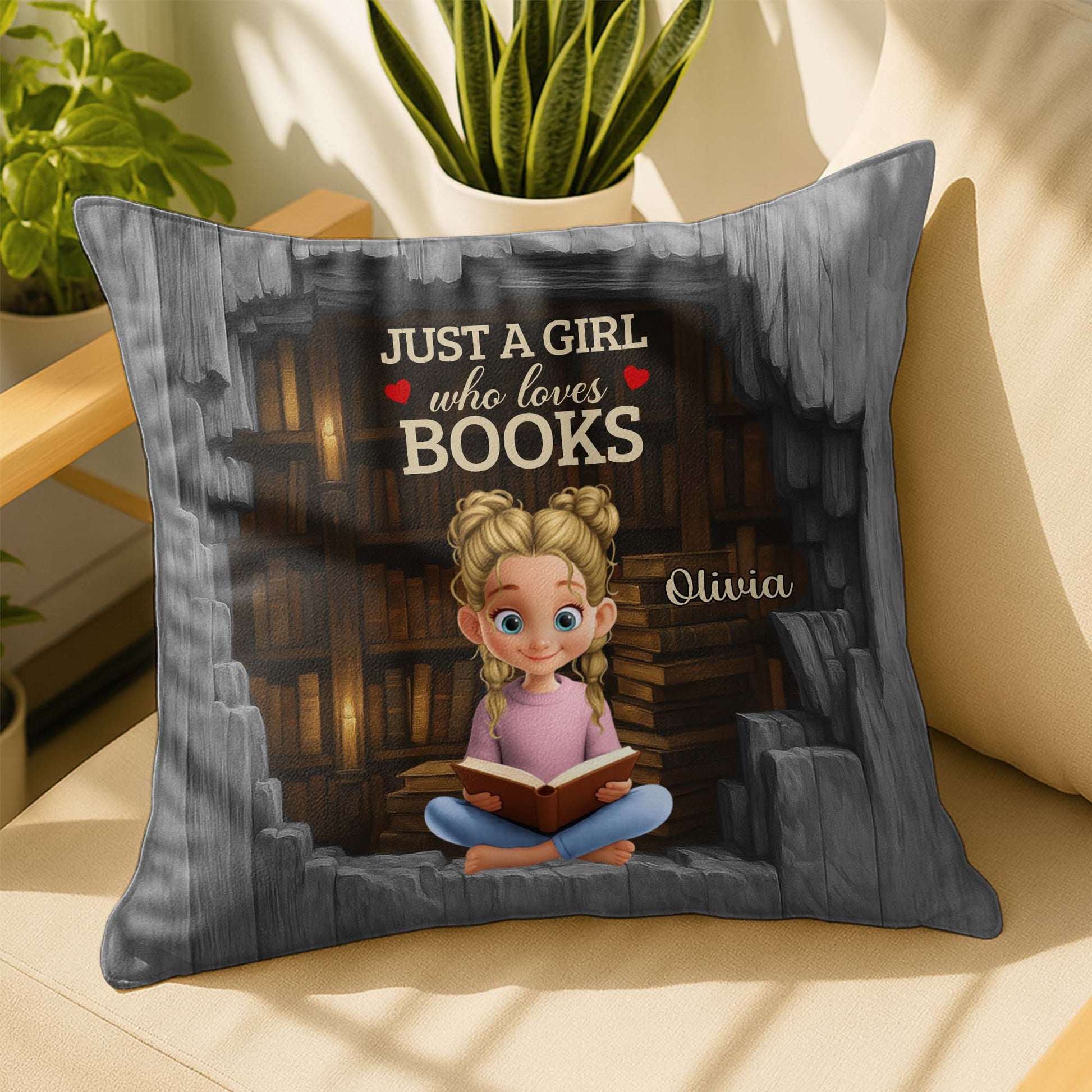 Just A Girl Who Loves Books With Hearts