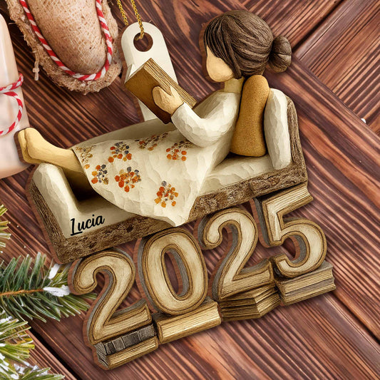 Customizable Reading Girl With Book And Flower