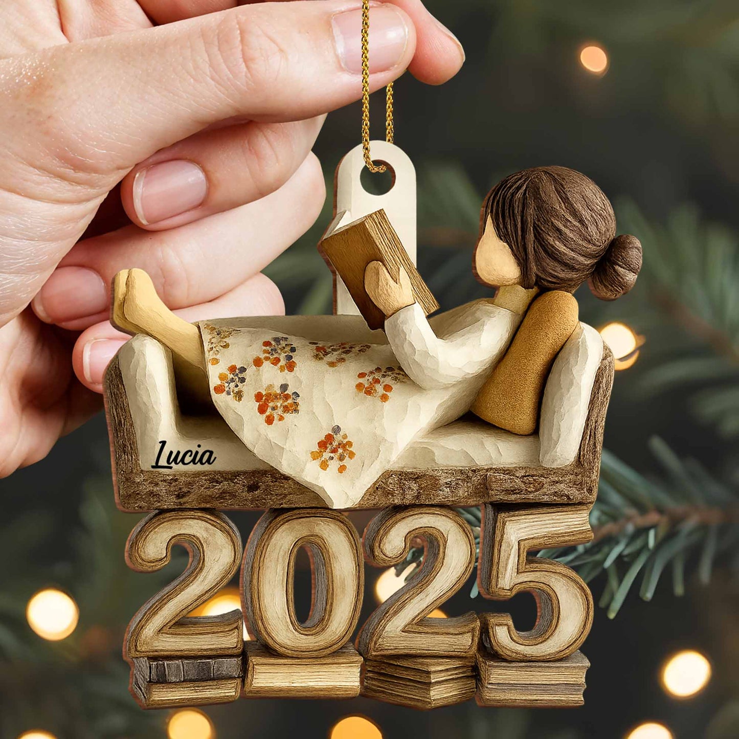 Customizable Reading Girl With Book And Flower