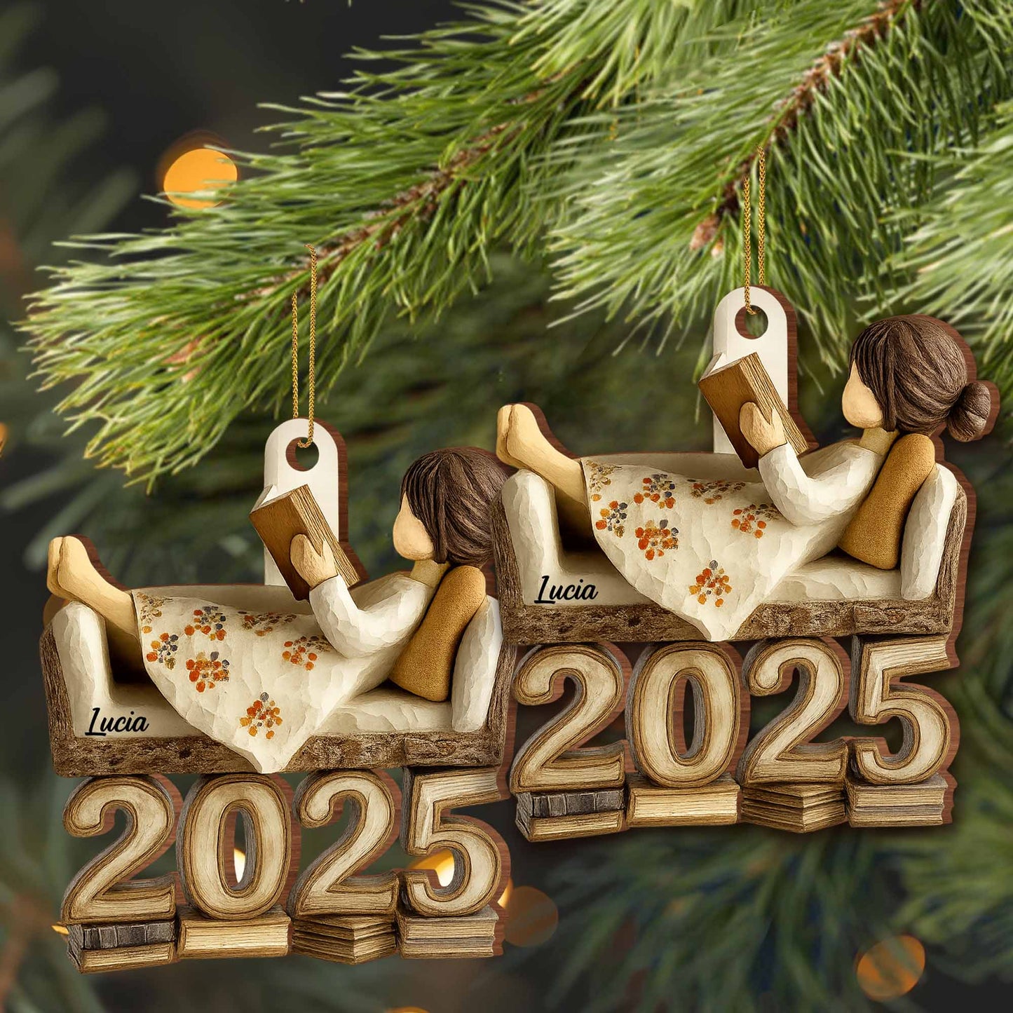 Customizable Reading Girl With Book And Flower