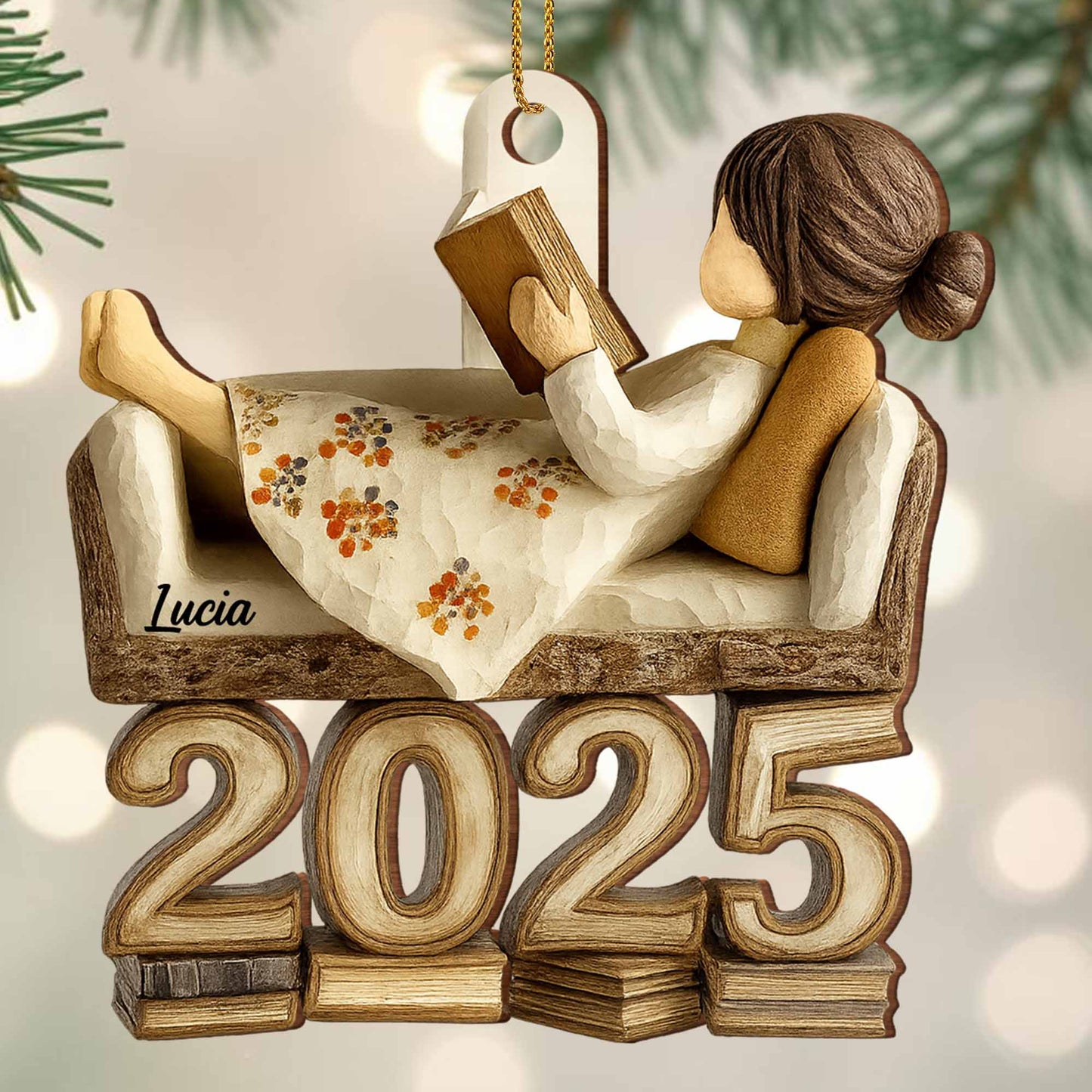 Customizable Reading Girl With Book And Flower