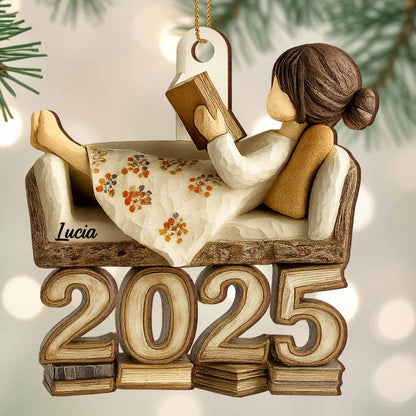 Customizable Reading Girl With Book And Flower