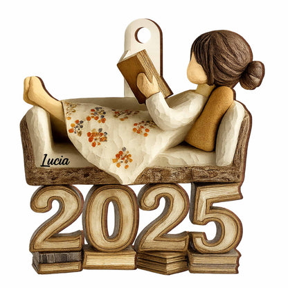 Customizable Reading Girl With Book And Flower