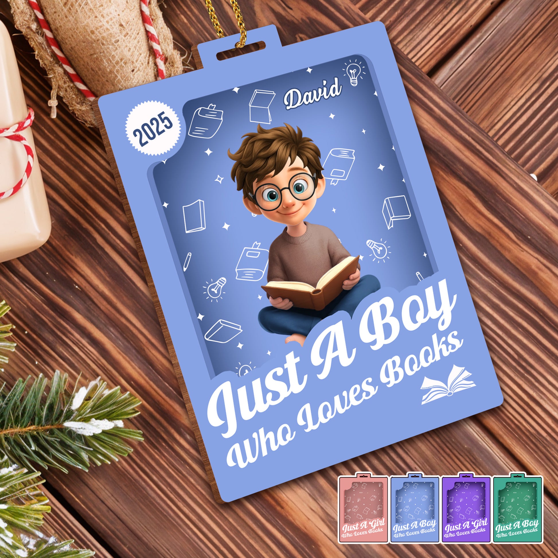 Just A Girl Who Loves Books Ornament