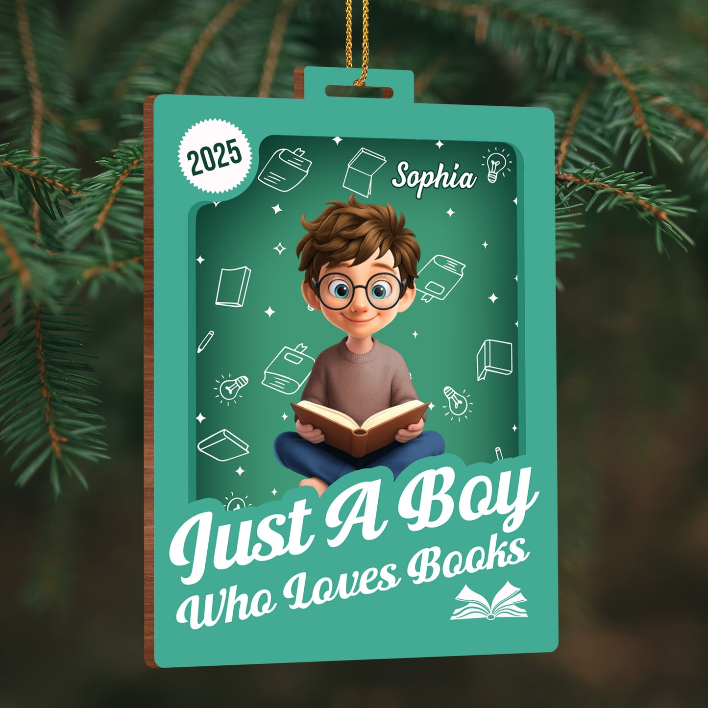 Just A Girl Who Loves Books Ornament