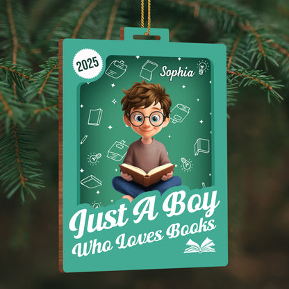 Just A Girl Who Loves Books Ornament