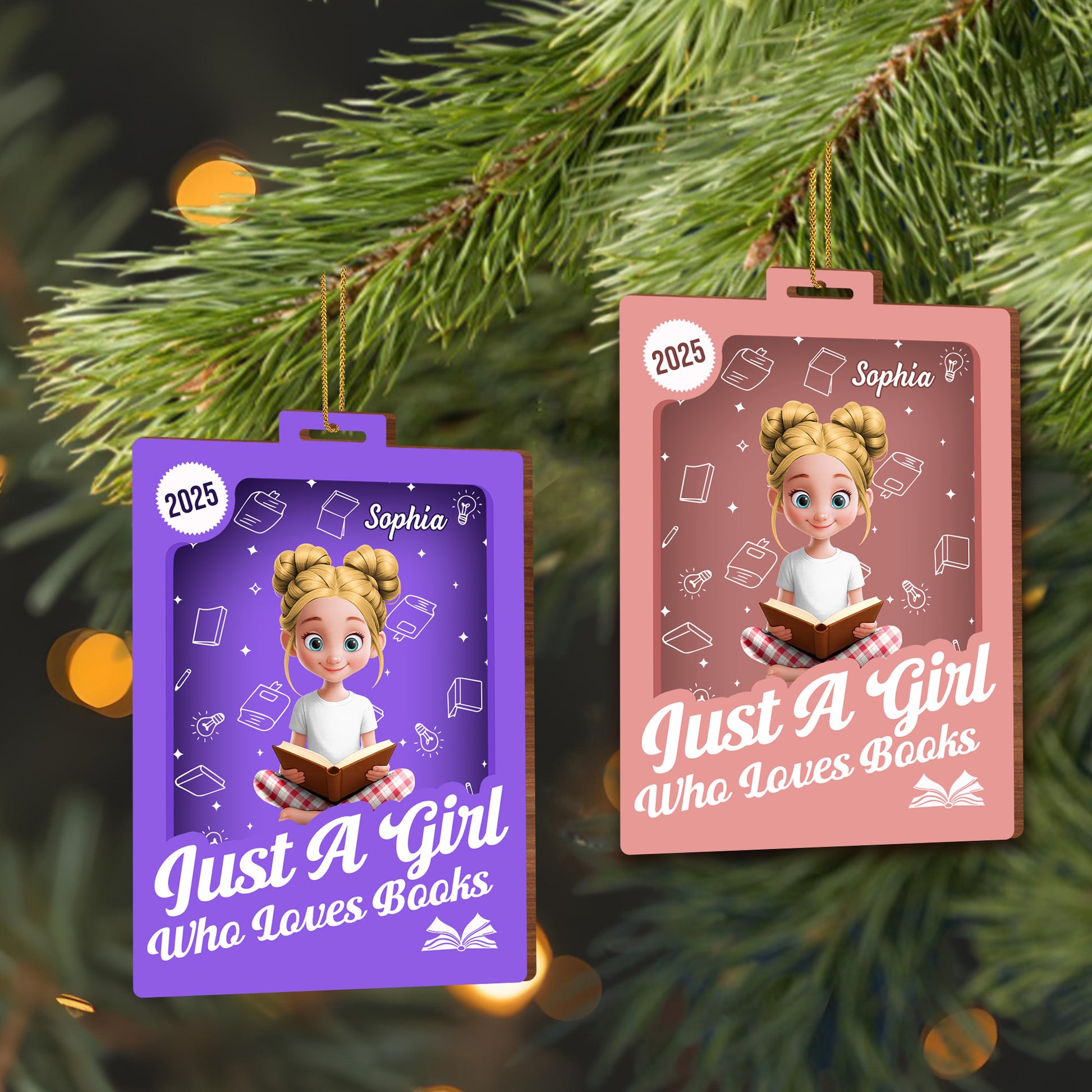 Just A Girl Who Loves Books Ornament