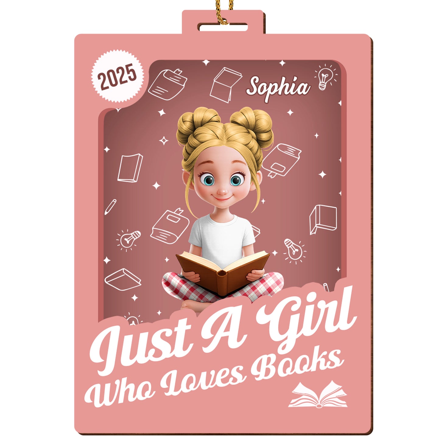 Just A Girl Who Loves Books Ornament