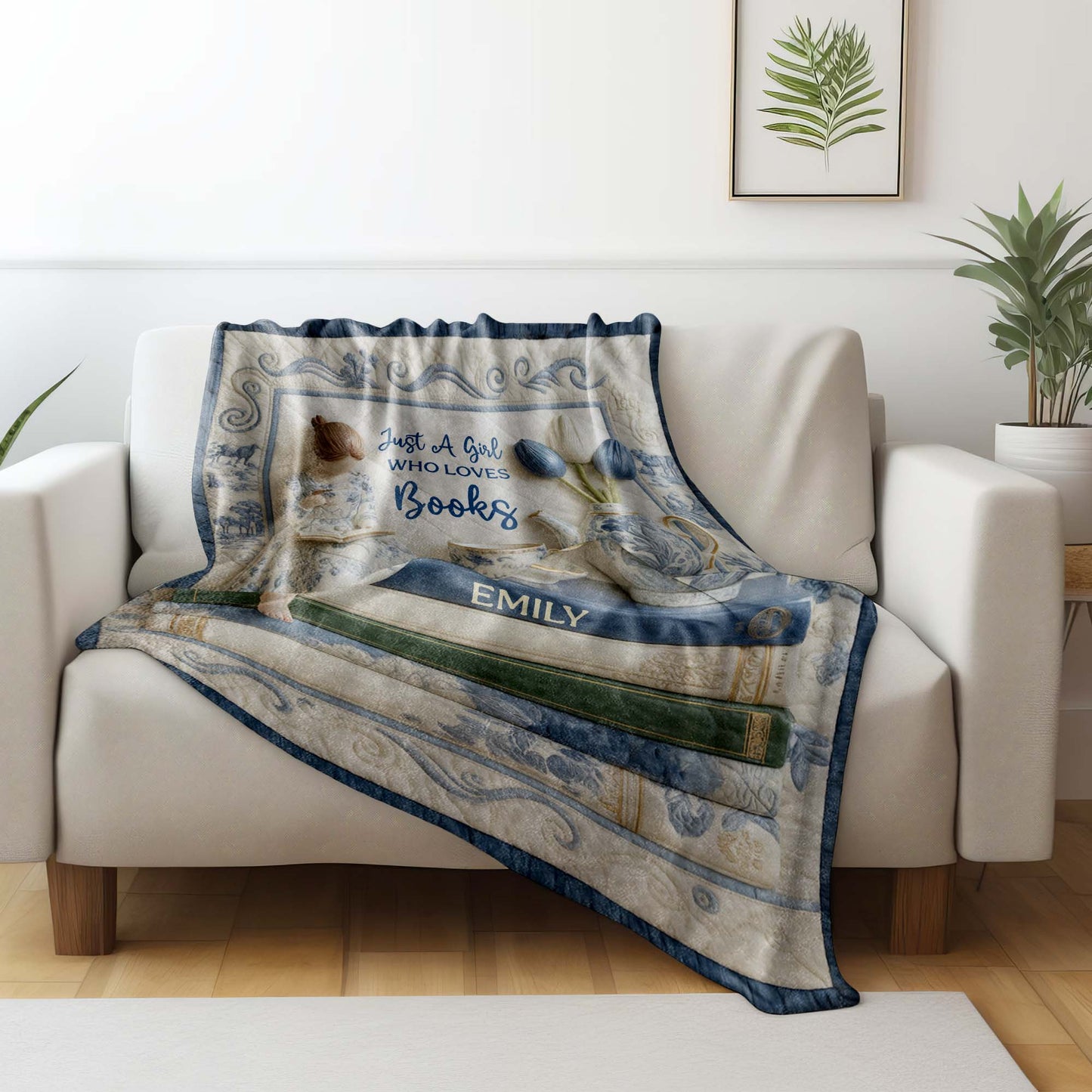 Just A Girl Who Loves Books With Teacup And Vase