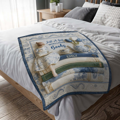 Just A Girl Who Loves Books With Teacup And Vase