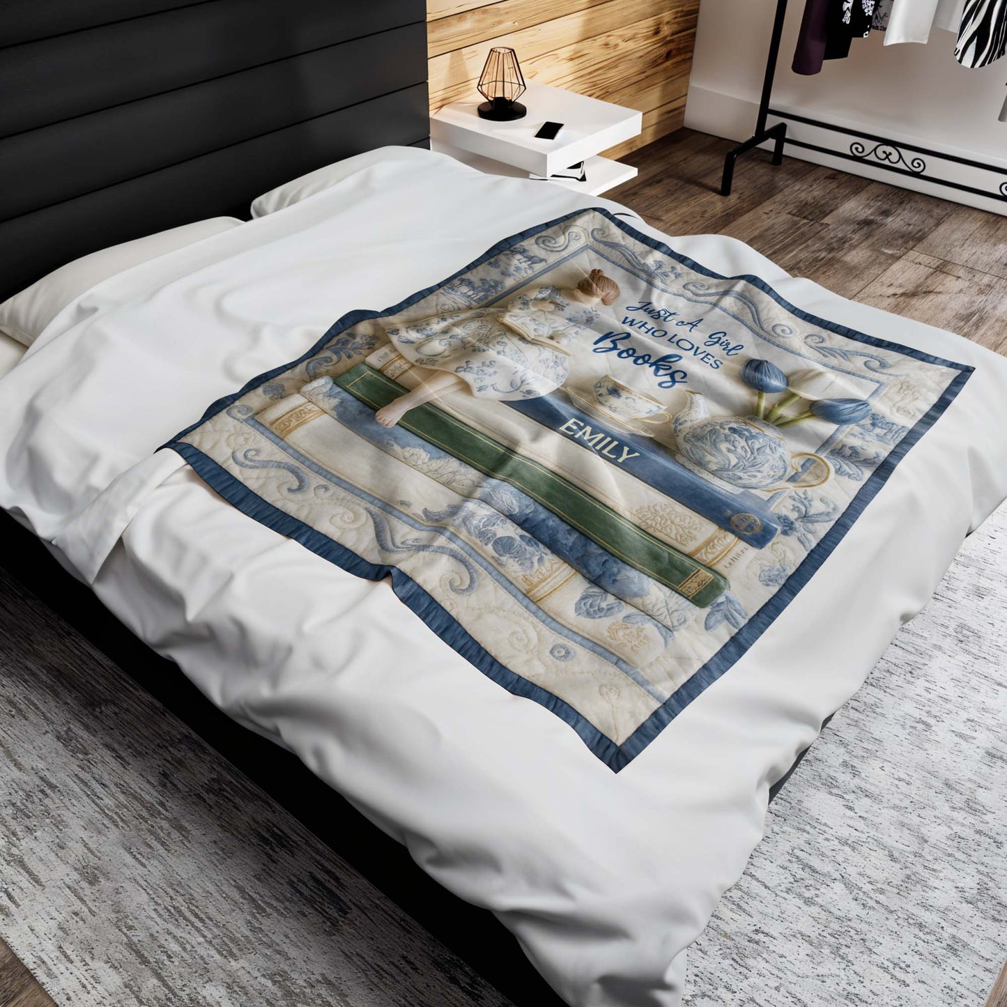 Just A Girl Who Loves Books With Teacup And Vase