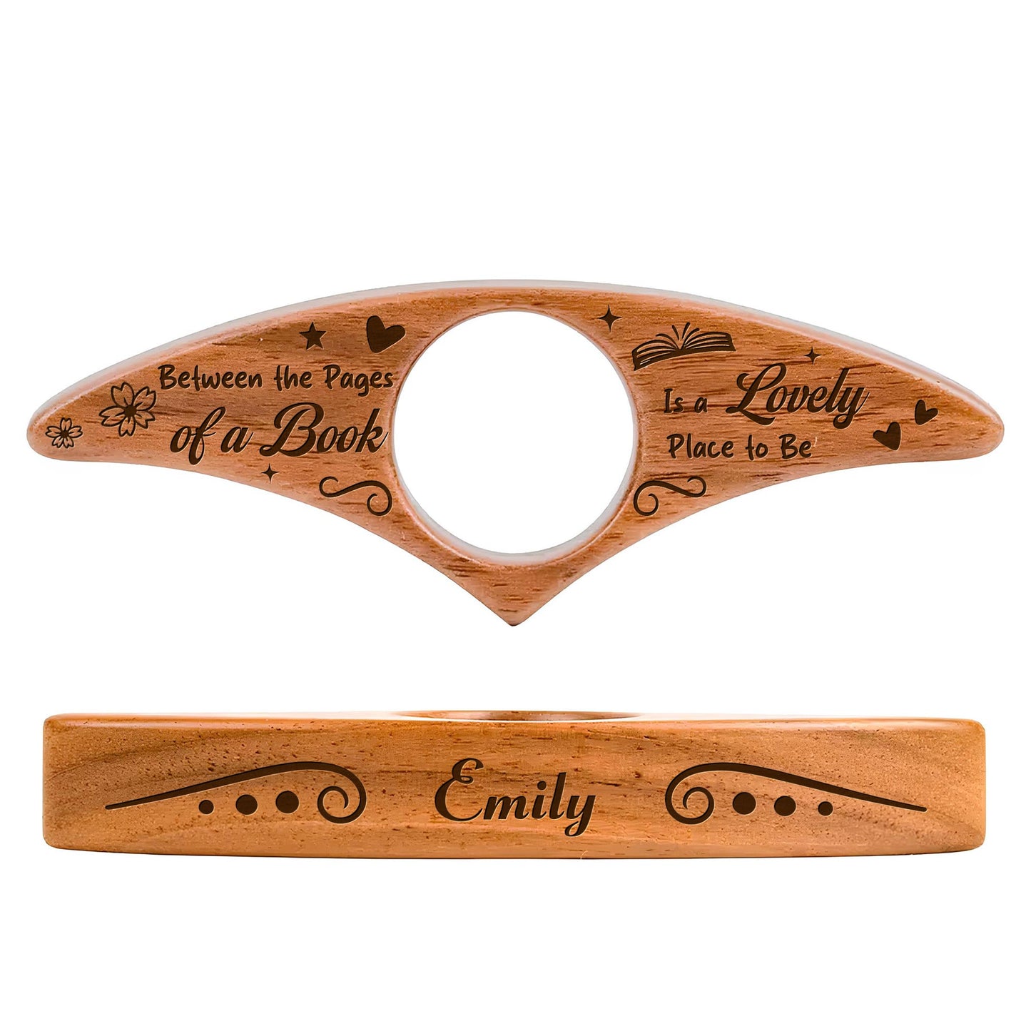 Lovely Peace To Read, Book Page Holder With Hearts And Florals