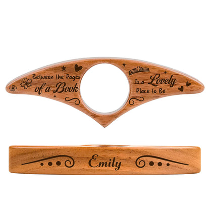 Lovely Peace To Read, Book Page Holder With Hearts And Florals