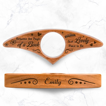 Lovely Peace To Read, Book Page Holder With Hearts And Florals