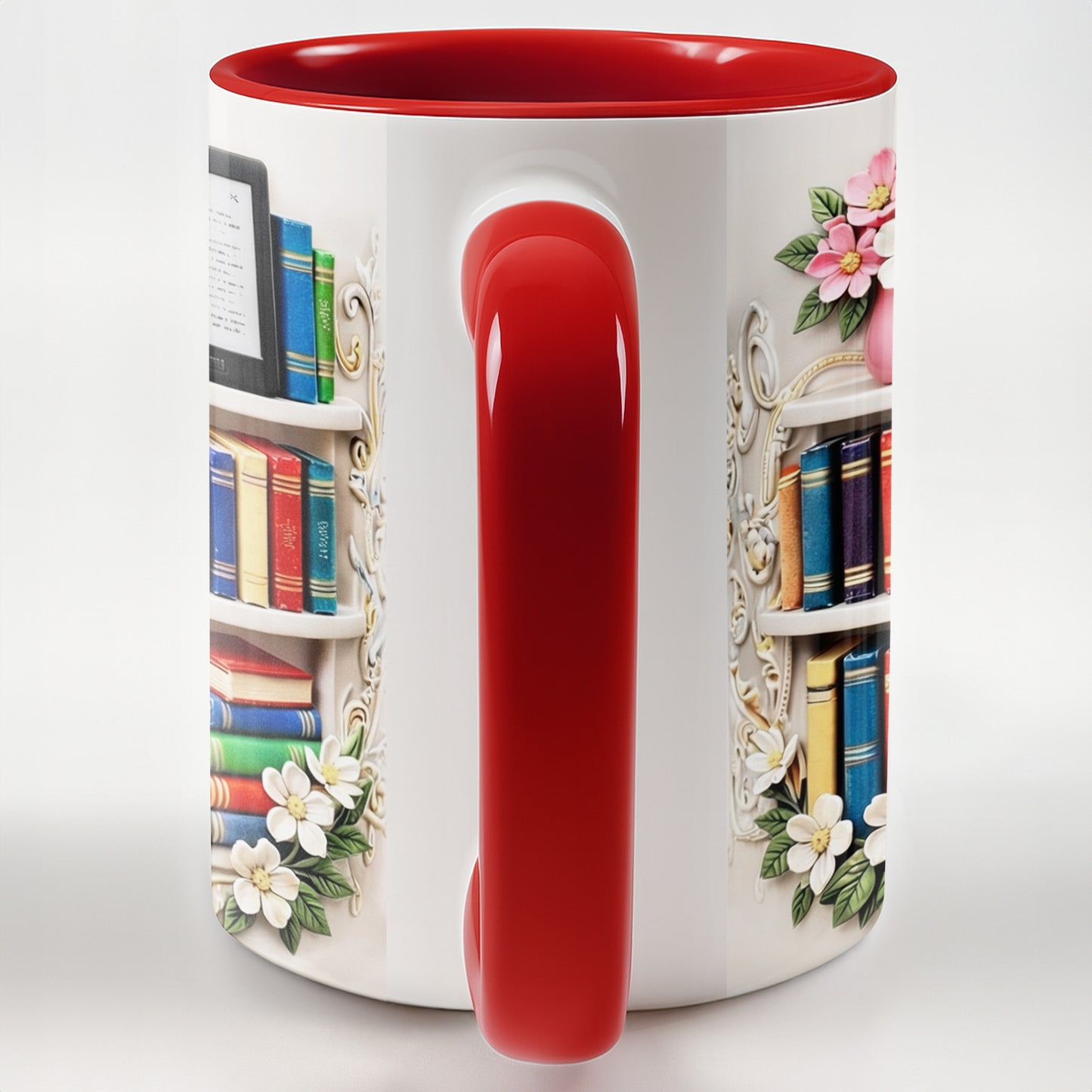Celebrate The Beauty Of Knowledge And Comfort, Books And Coffee Cup Design