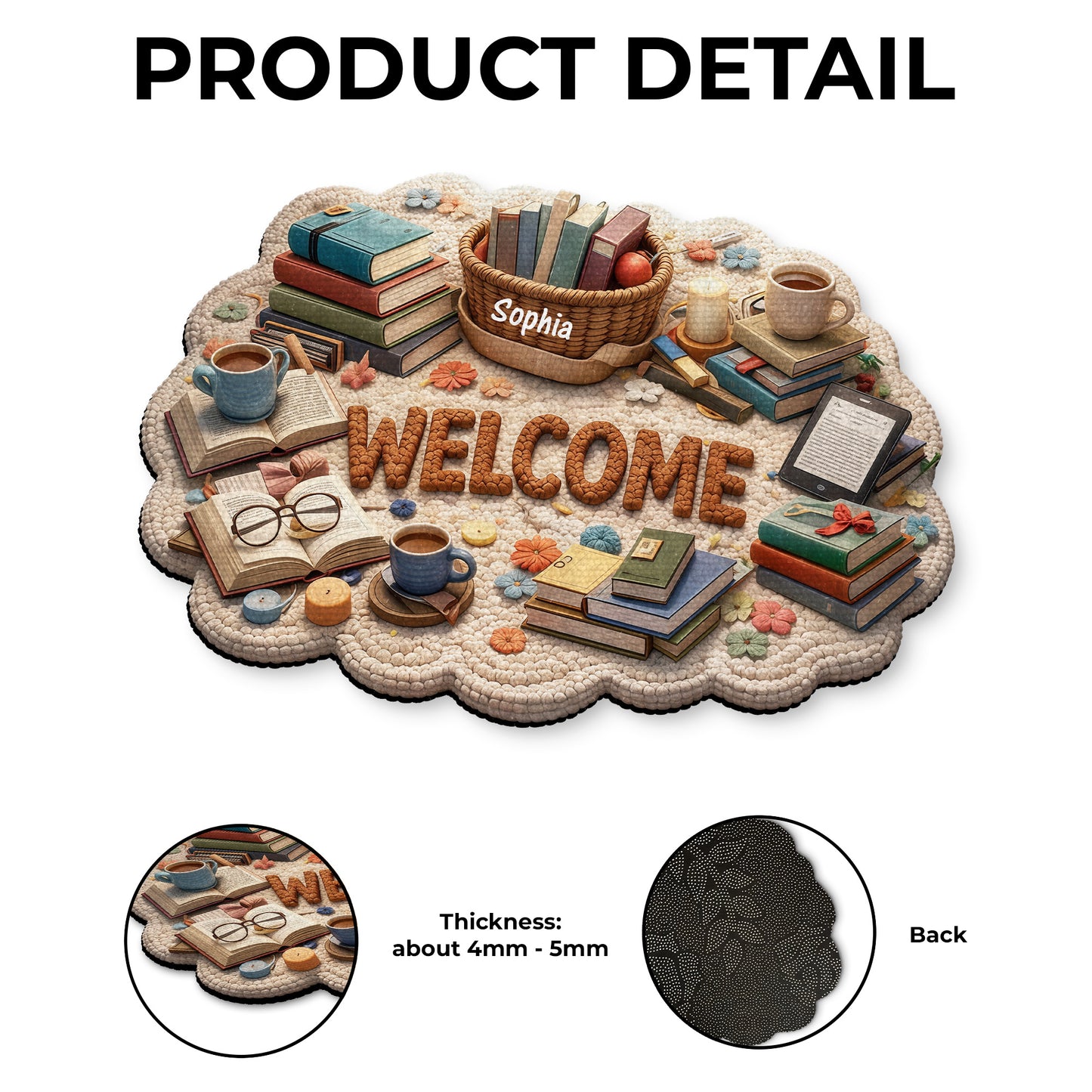 Welcome To My Library With Books And Coffee