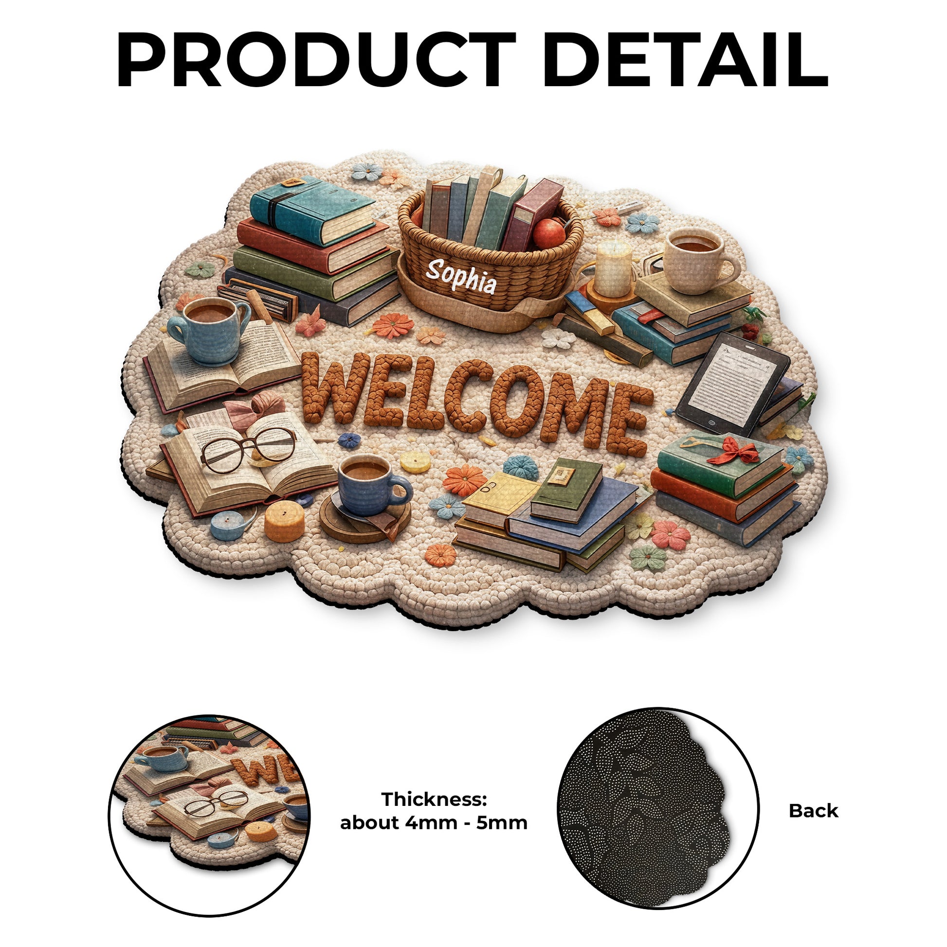 Welcome To My Library With Books And Coffee