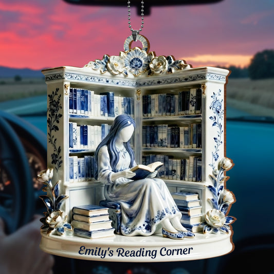 Emily's Reading Corner With Books And Flowers