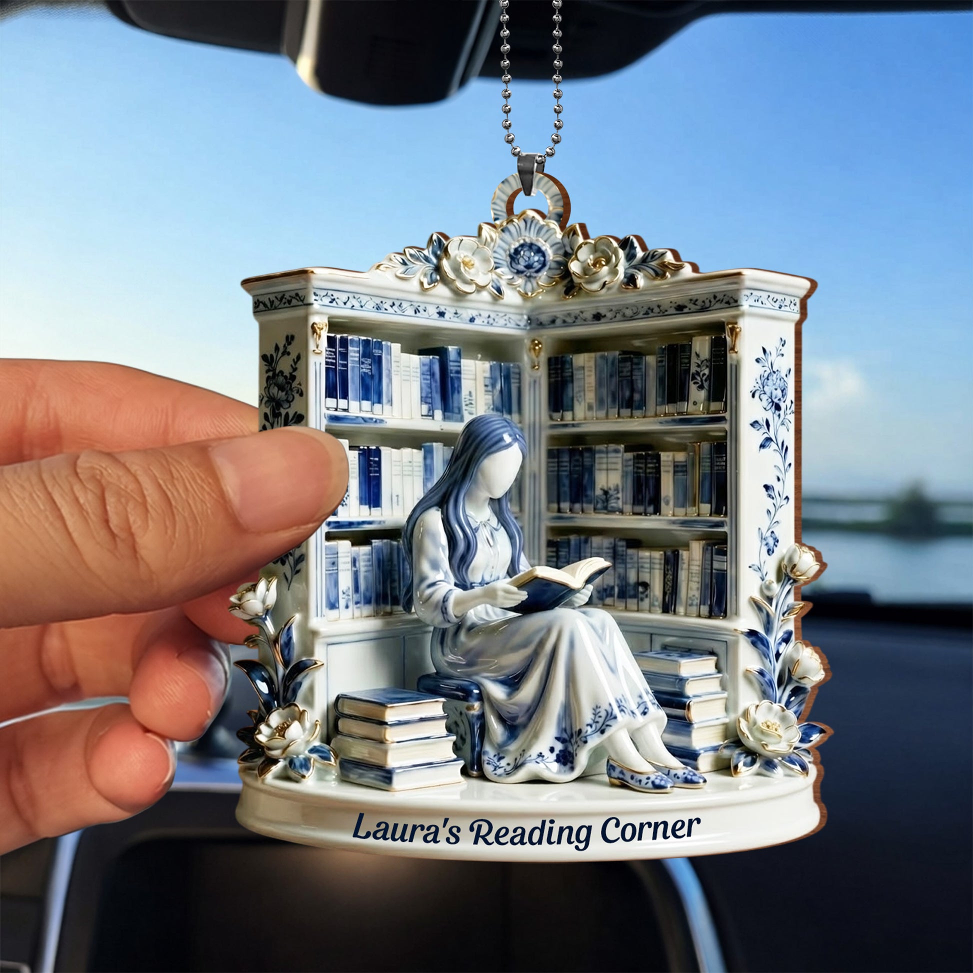 Emily's Reading Corner With Books And Flowers