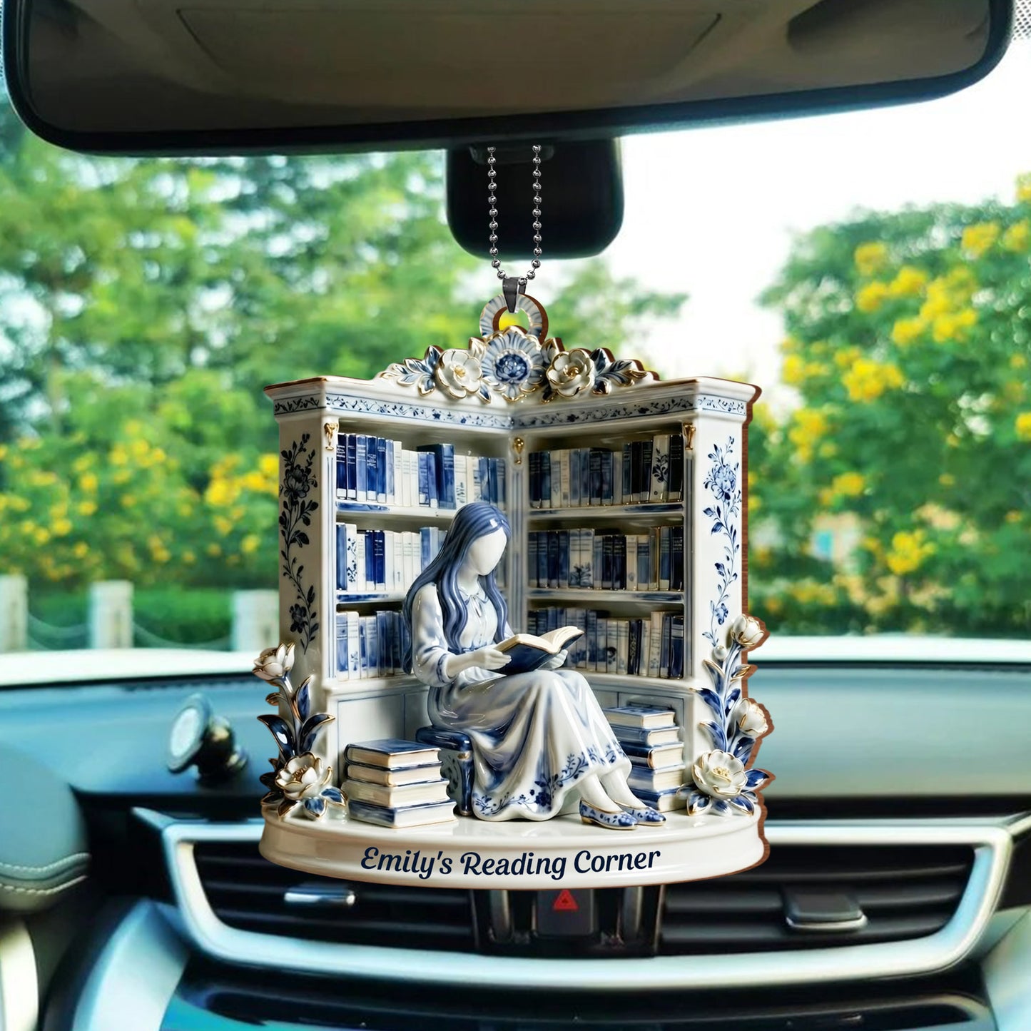 Emily's Reading Corner With Books And Flowers