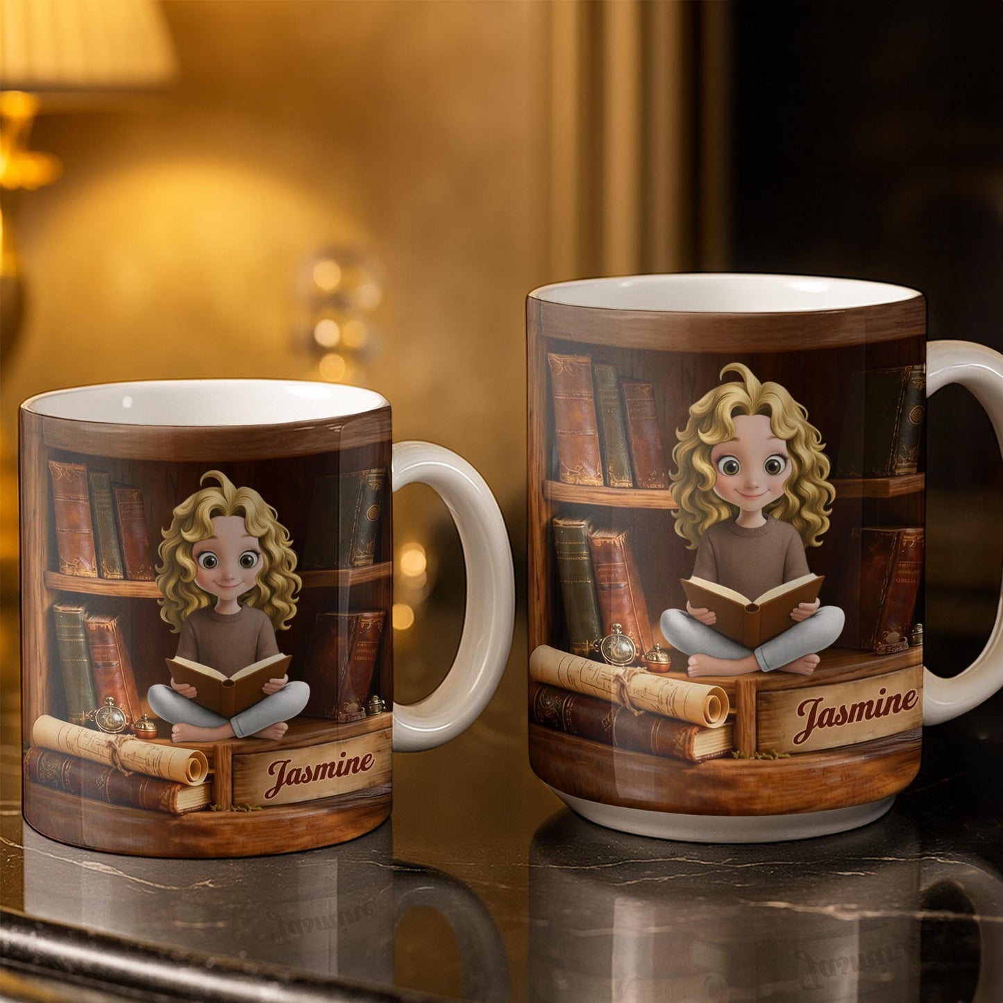 Enjoy The Magic Of Books With Girl Reading Design