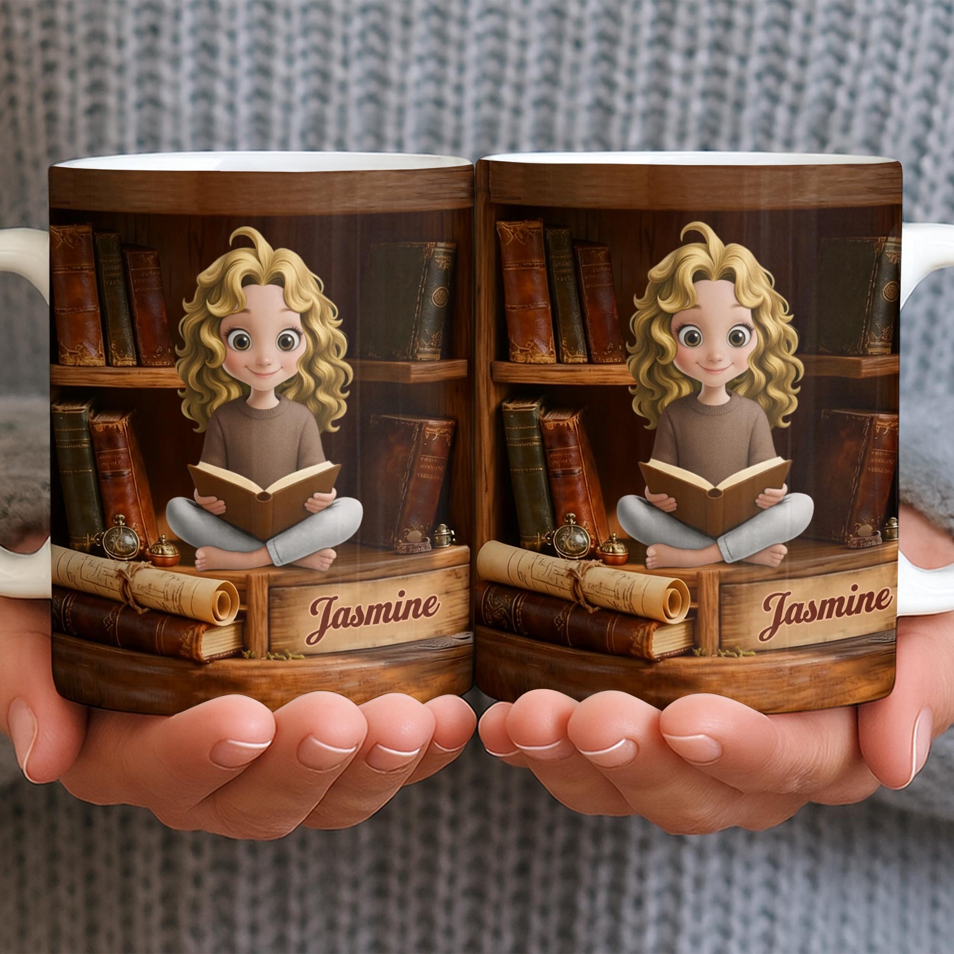 Enjoy The Magic Of Books With Girl Reading Design