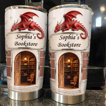 Sophia's Bookstore With Dragon And Stars