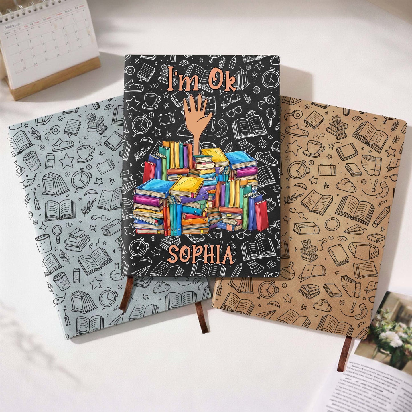I'm Ok, Books And Coffee Design
