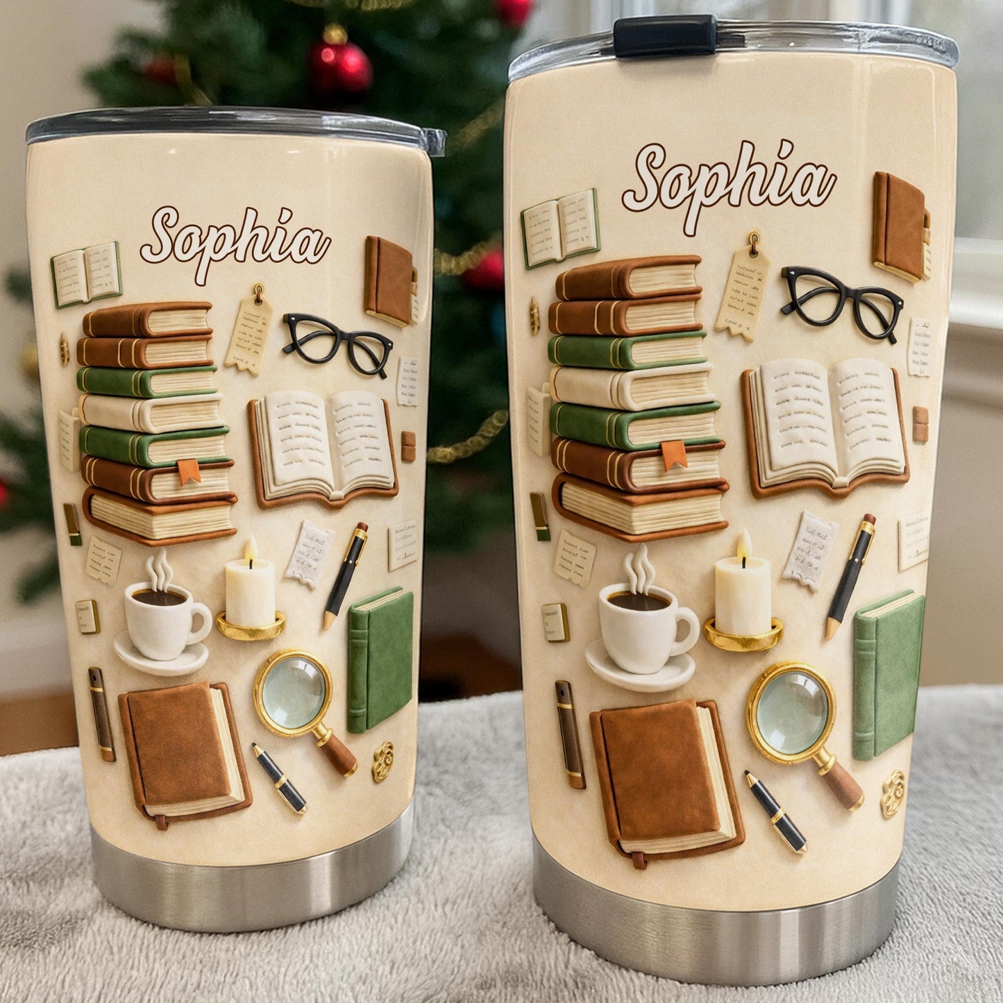 Just A Girl Who Loves Books And Coffee With Vintage Library Objects