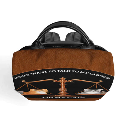 Mon avocat ou mes chats - Sac à dos en cuir personnalisé - BP_CAT02
