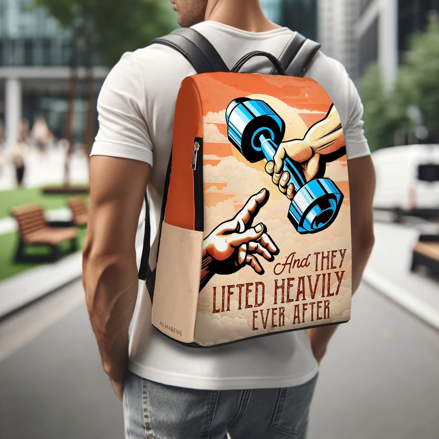 And They Lifted Heavily Ever After - Personalized Custom Leather BackPack - BP_FN01