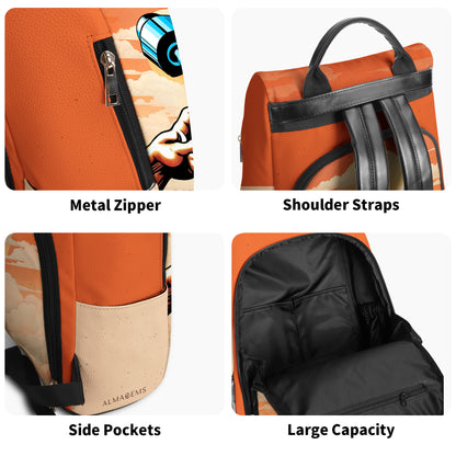 And They Lifted Heavily Ever After - Personalized Custom Leather BackPack - BP_FN01