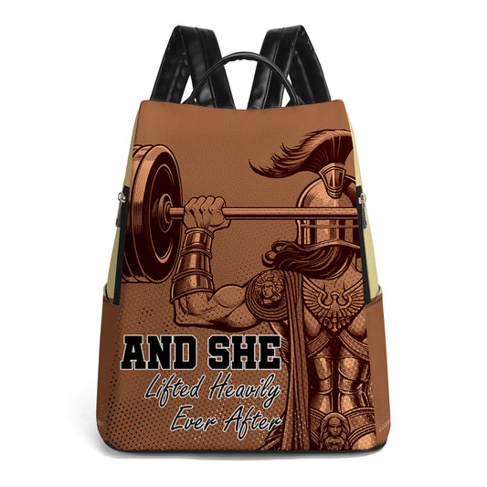 And SHE Lifted Heavily Ever After - Personalized Custom Leather BackPack - BP_FN02