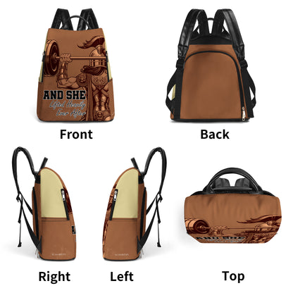 Et elle a soulevé lourdement pour toujours - Sac à dos en cuir personnalisé - BP_FN02