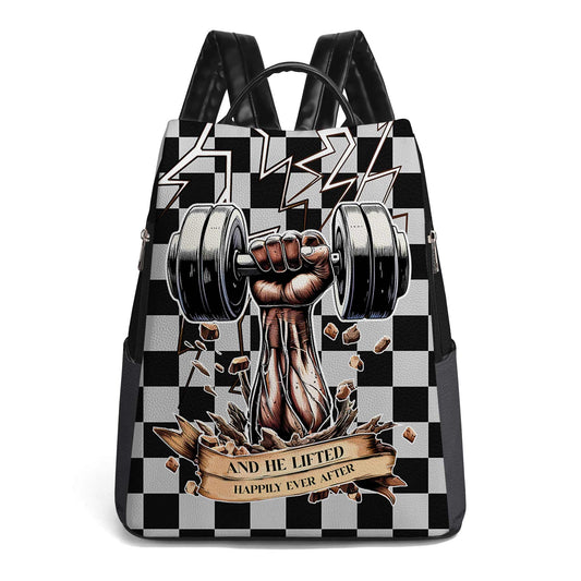 And HE Lifted Heavily Ever After - Personalized Custom Leather BackPack - BP_FN04