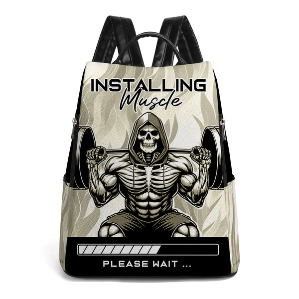 Instalando Muscle. Por favor espere - Mochila de cuero personalizada - BP_FN08