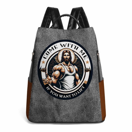 If You Want To Lift - Personalized Custom Leather BackPack - BP_FN14