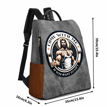 If You Want To Lift - Personalized Custom Leather BackPack - BP_FN14