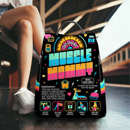 Muscle Mommy - Personalized Custom Leather BackPack - BP_FN18