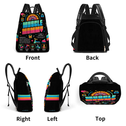 Muscle Mommy - Personalized Custom Leather BackPack - BP_FN18