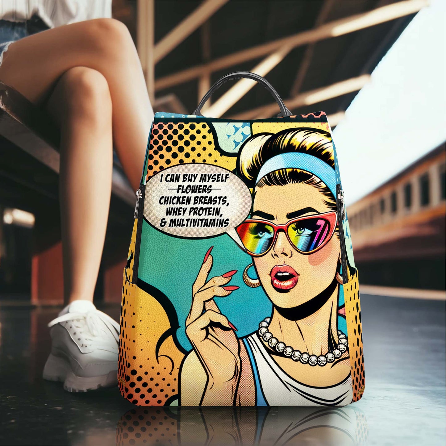 Je peux m'acheter... - Sac à dos en cuir personnalisé - BP_FN22