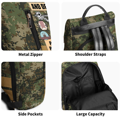 And Dear God - Personalized Custom Leather BackPack - BP_FN28