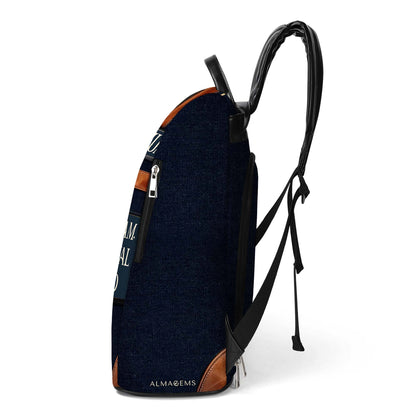 I Am Who I Am - Personalized Custom Leather BackPack - BP_K03