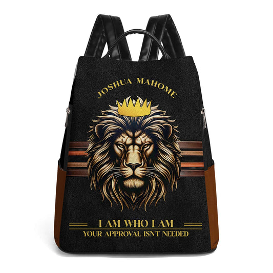 I Am Who I Am - Personalized Custom Leather BackPack - BP_K05