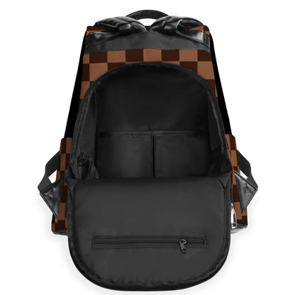 Powerful Leader Intelligent Ambitious Blessed - Personalized Custom Leather BackPack - BP_K06