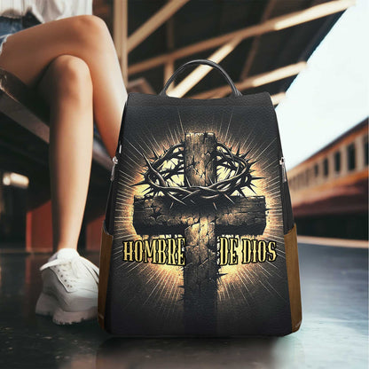 Hombre De Dios - Personalized Custom Leather BackPack - BP_MX06